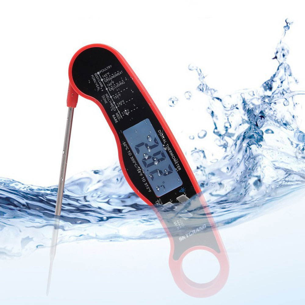 Digital Meat Thermometer Probe - Fast Instant Read Food Thermometer for Cooking, Candy Making, Outside Grill, Waterproof Kitchen Thermometer with Backlight & Hold Function