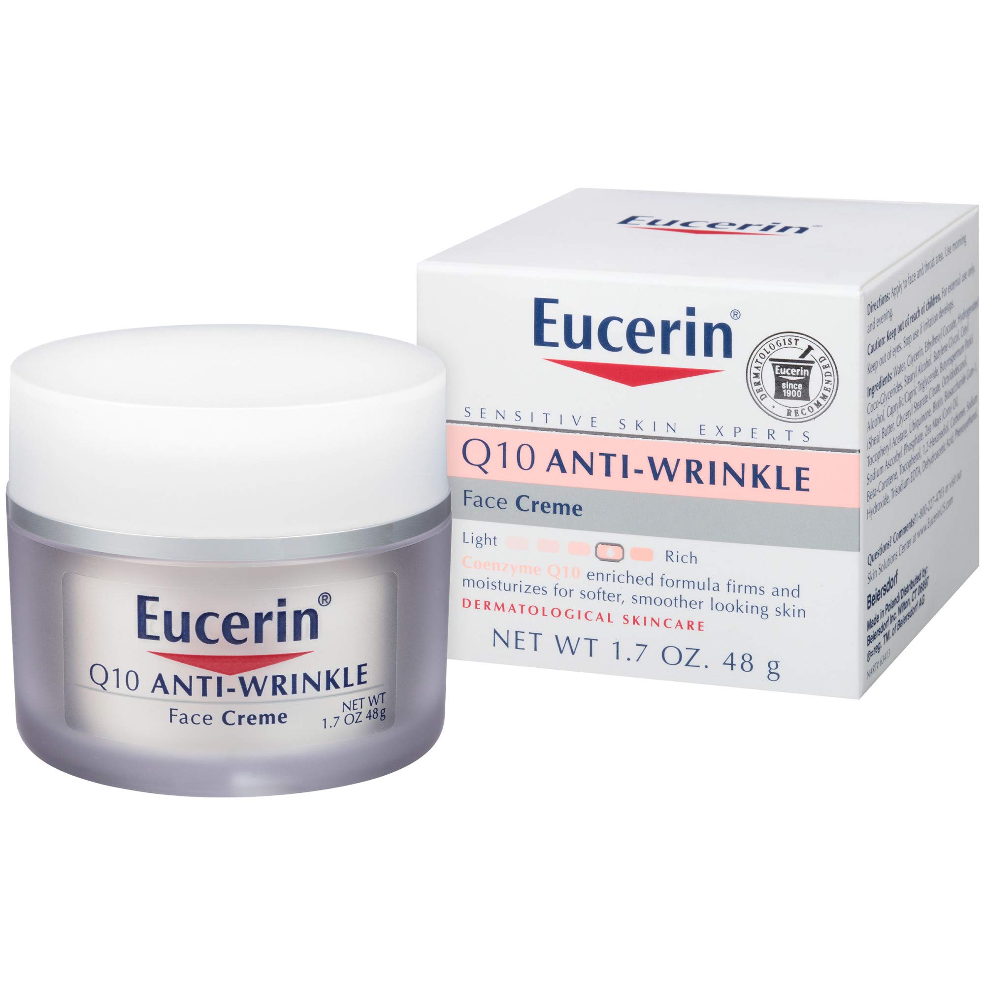 Eucerin Q10 Anti-Wrinkle Face Cream 48g Sensitive Skin Experts