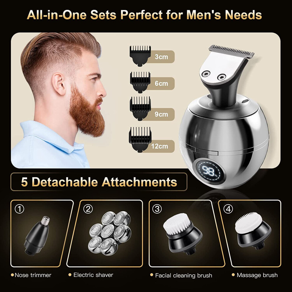 7D Bald Head Shavers Men 6 in 1 Wet Dry Electric Shaver Electric Razor