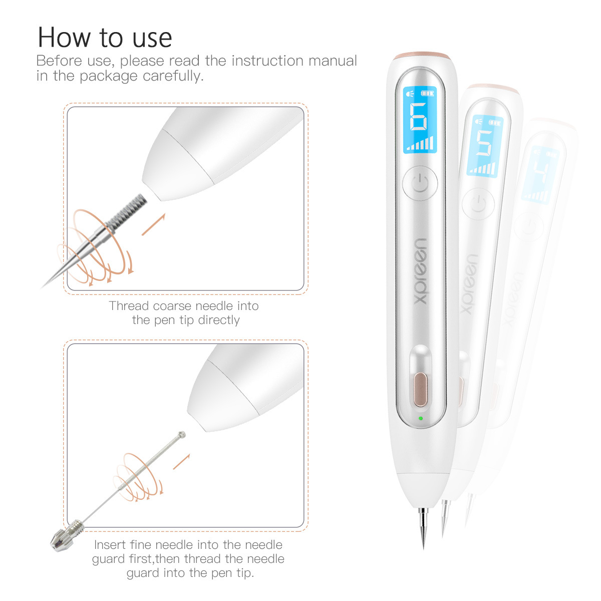 Laser Plasma Pen Freckle Mole Dark Spot Wart Tag Remover LCD Display Spot Tattoo Nevus Remaval Tools Facial Skin Tag Removing Machine Beauty Care Device