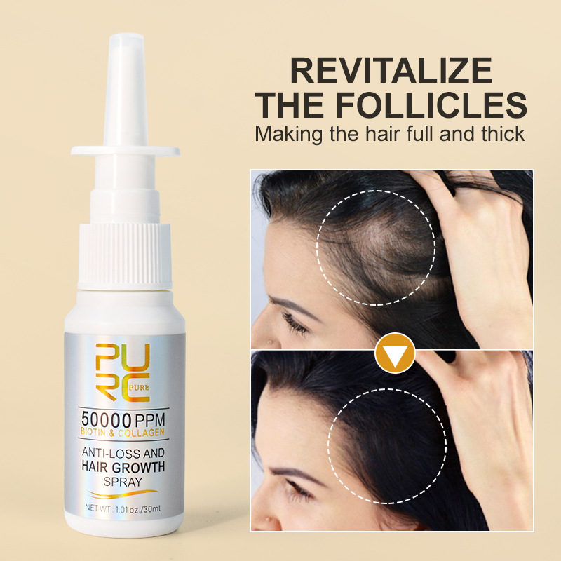 PURC Biotin Hair Growth Products for Men Women Hair Loss Treatment Fast Grow Hair Spray Regrowth Thicken Oil  Scalp Treatment Anti Hair Loss Hair Care