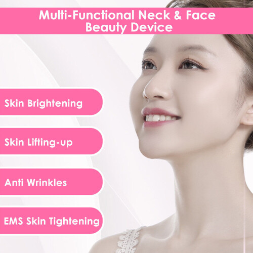 EMS Micro Current Color Light Temperature Sensing Neck Guide Neck Guard High Frequency Vibration Ion Facial Beauty Instrument