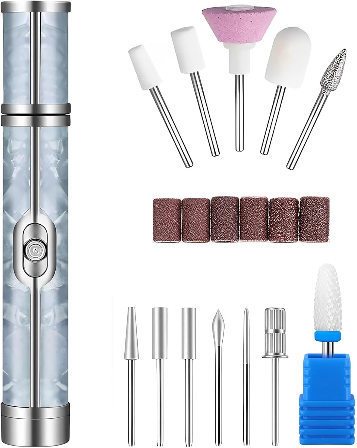 (Blue) Electric Nail Drill Electric Nail File Toenail Grinder for Human Hick Toenails Toenail Adjustable