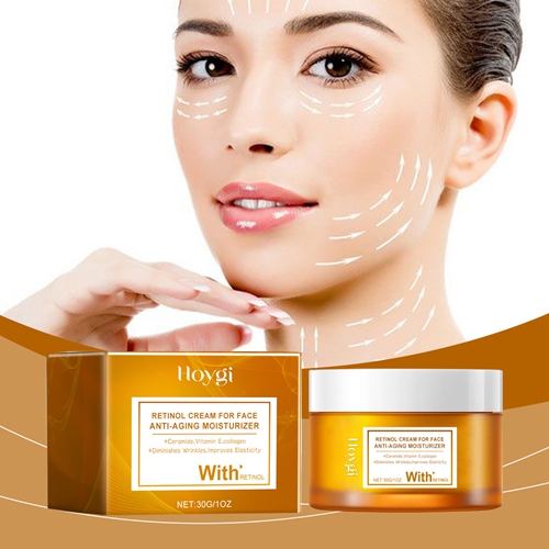HOYGI Retinol Facial Moisturizer Repairing Facial Skin Nourishing Anti Wrinkle Dark Spot Removal Fade Fine Lines Korean Skincare Anti Freckle Face Cream 30g