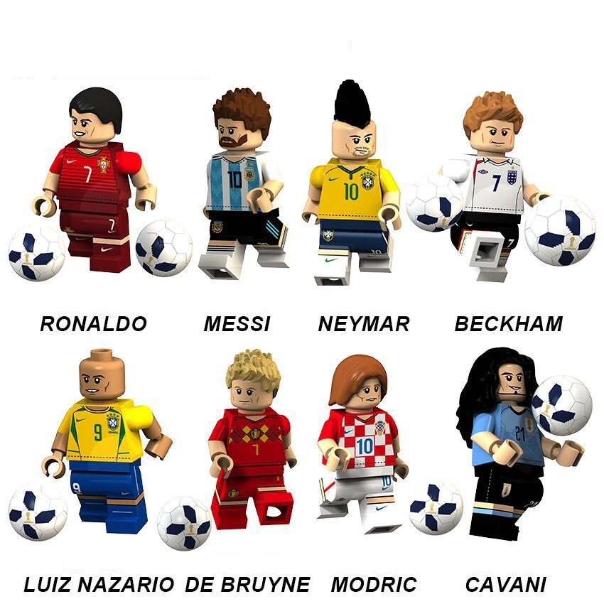 Football Star Mini Figures Set Collection Series Football Star  For Kids Birthday Baby Shower Football Star Theme Party Supplies