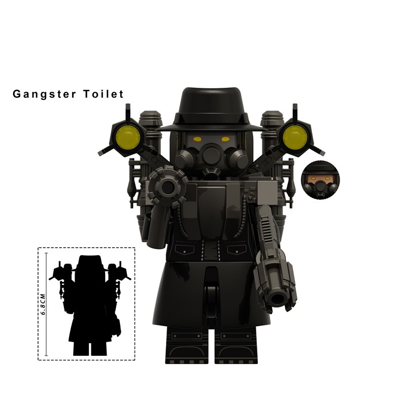 Toilet Series Gangster Space Toilet Soldier Mini Figures Series Collection Building Blocks Set for Classic Educational Toy Smooth Surface