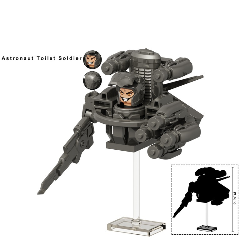 Toilet Series Gangster Space Toilet Soldier Mini Figures Series Collection Building Blocks Set for Classic Educational Toy Smooth Surface