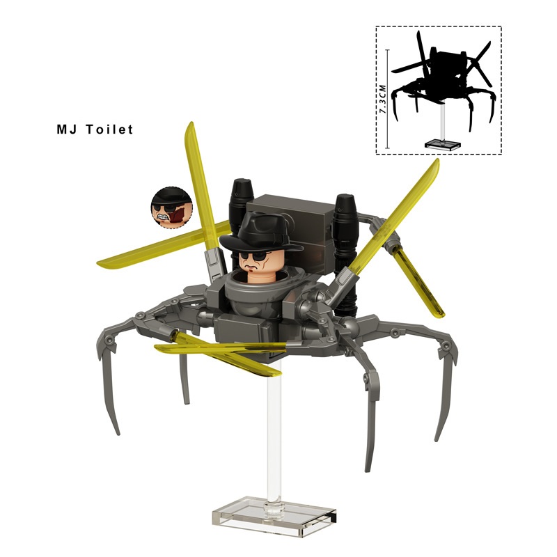 Toilet Series Gangster Space Toilet Soldier Mini Figures Series Collection Building Blocks Set for Classic Educational Toy Smooth Surface