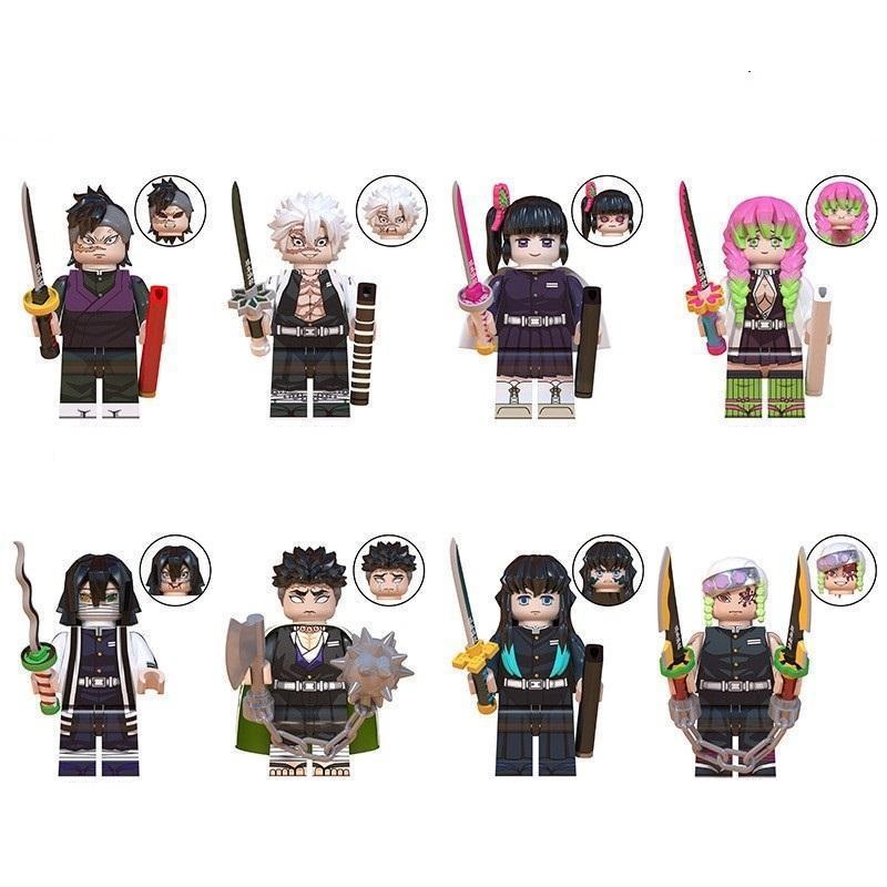 (Style A) Anime Figures Building Blocks Demon Slayer Minifigures Toy Fits Lego Suit  for Kids