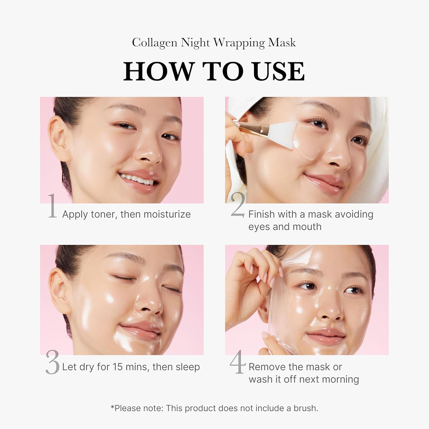 medicube Wrapping Mask Collagen Overnight Peel Off Facial Mask Elasticity Hydration Care Firmer-Looking Radiant Skin Hydrolyzed Collagen Glowing Korean Skincare