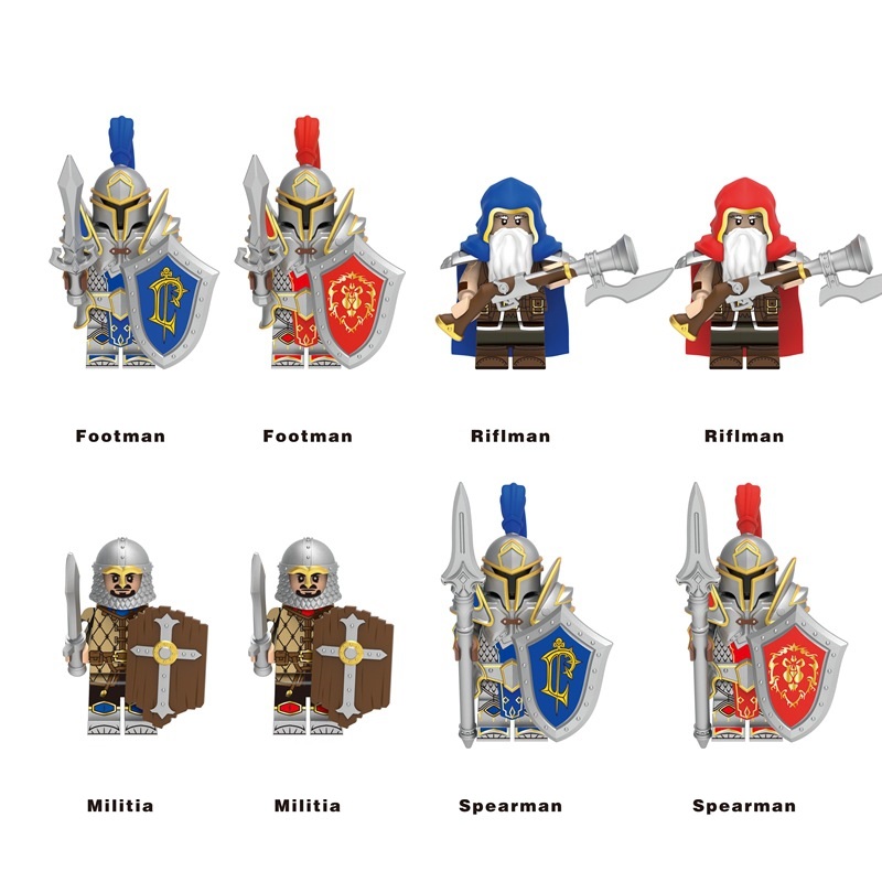 Kids Toys Soldiers Building Blocks Medieval Series Dwarf Minifigures Fit Lego Toys Gifts
