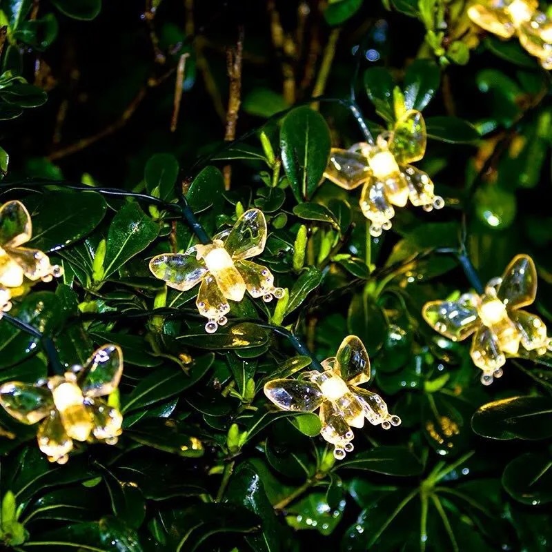 Solar Powered Butterfly String Light Outdoor Fairy Lights with 8 Modes Waterproof Solar Powered for Patio Yard Christmas Decor