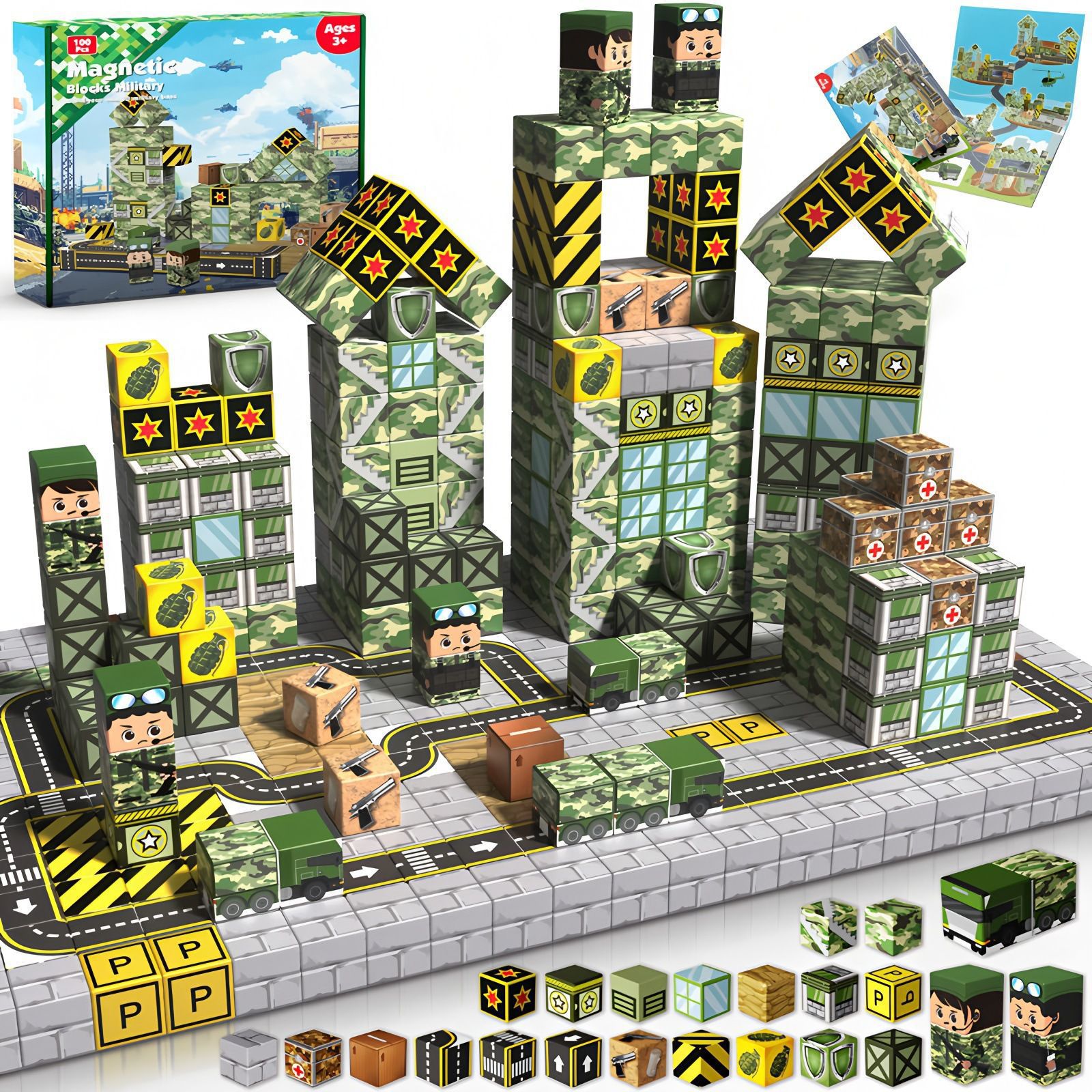 (Magma Forest A) My World Building Blocks Brick Set Building Blocks Classic Model Sets Bricks Kids Kits