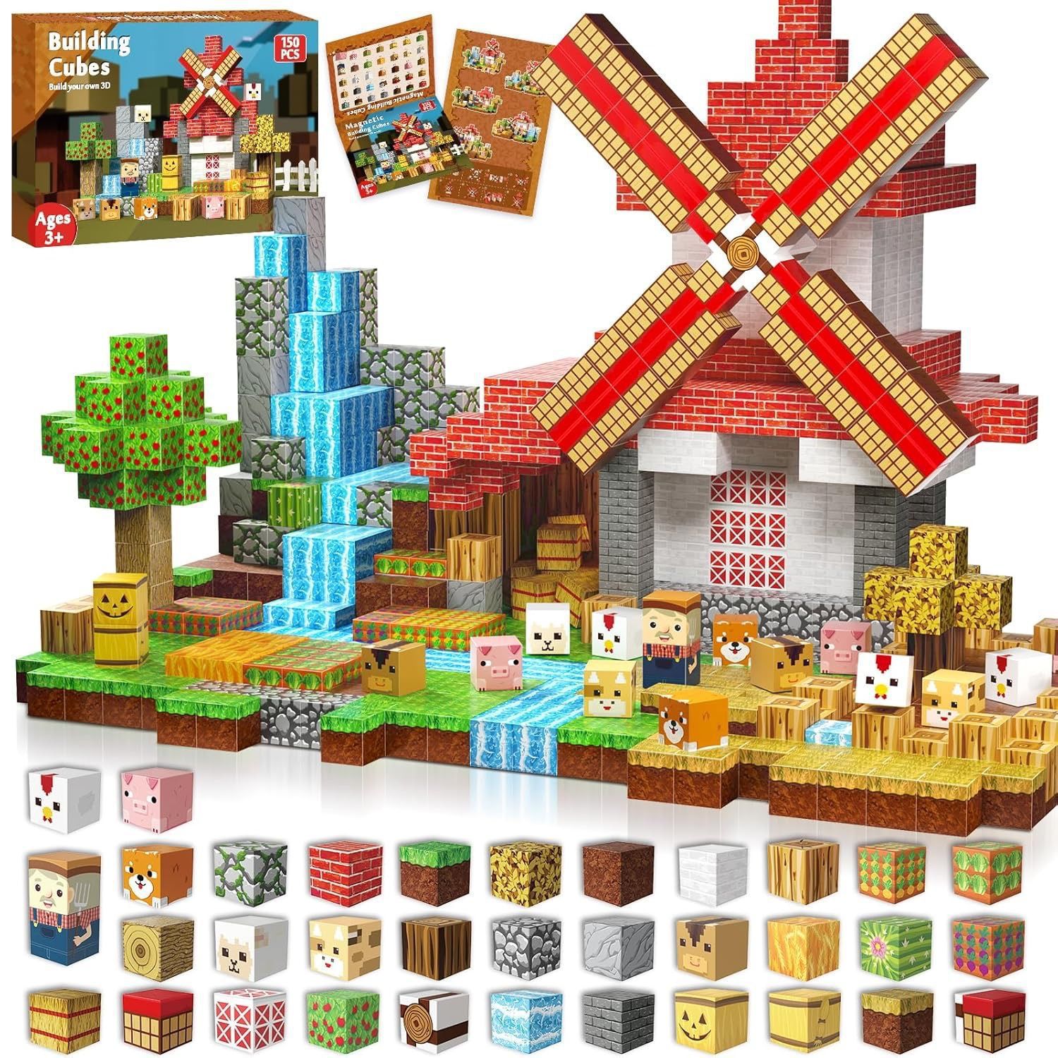 (Magma Forest A) My World Building Blocks Brick Set Building Blocks Classic Model Sets Bricks Kids Kits