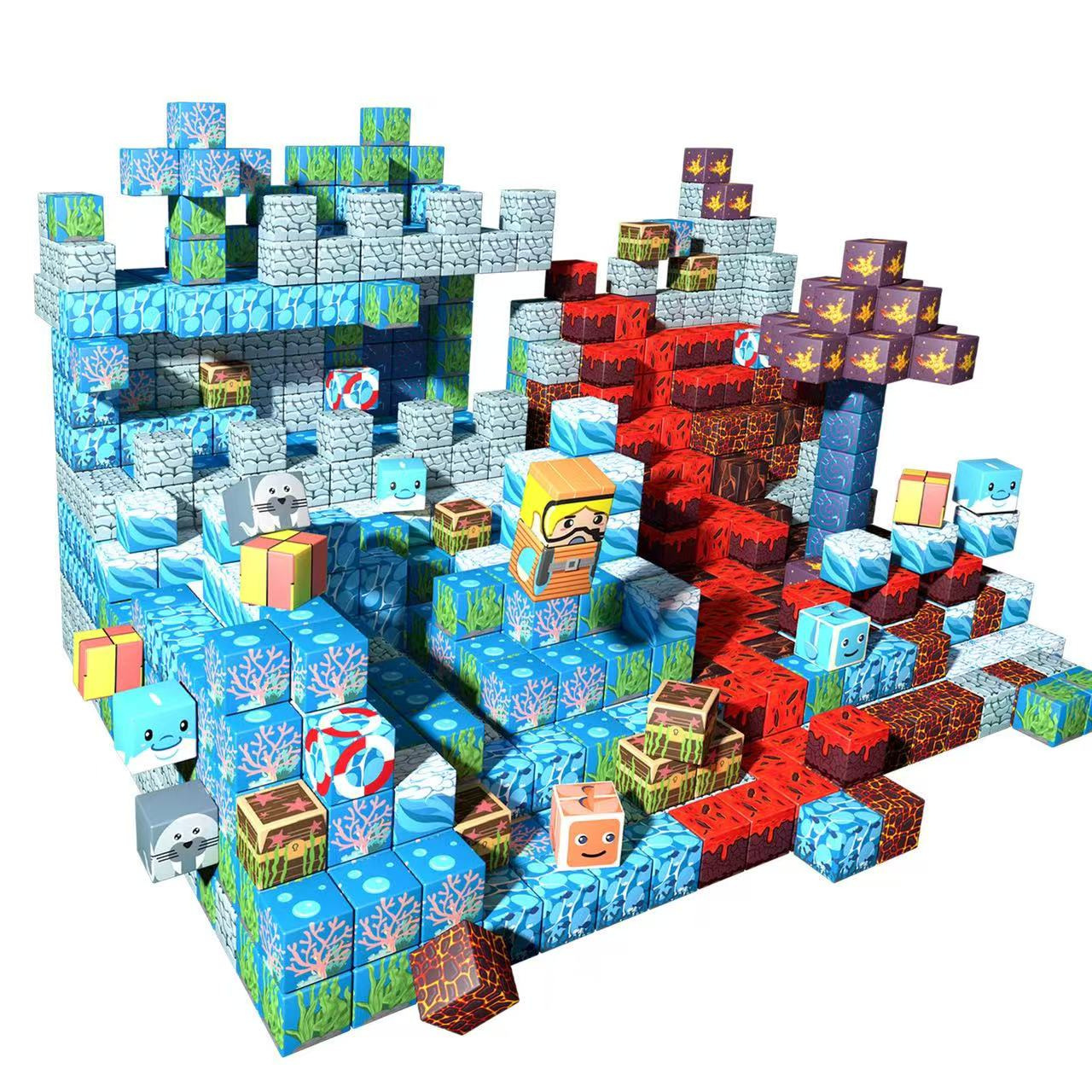 (Magma Forest A) My World Building Blocks Brick Set Building Blocks Classic Model Sets Bricks Kids Kits