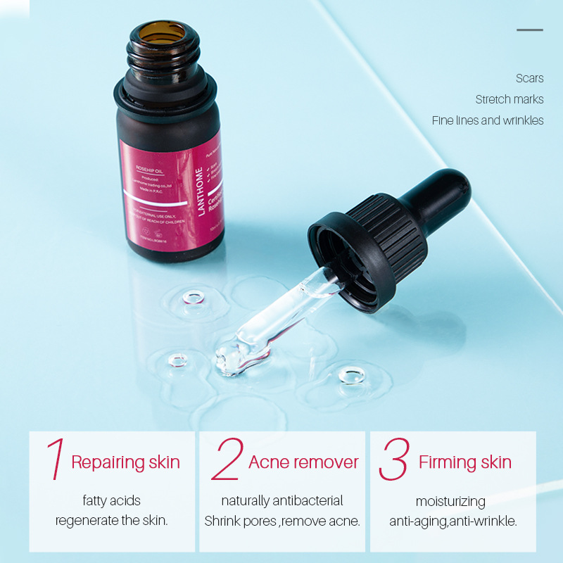 Rosehip Oil Facial Care Essential Oil Moisturising Nourishing Skin Care for Daily Home Use Clear 10ml