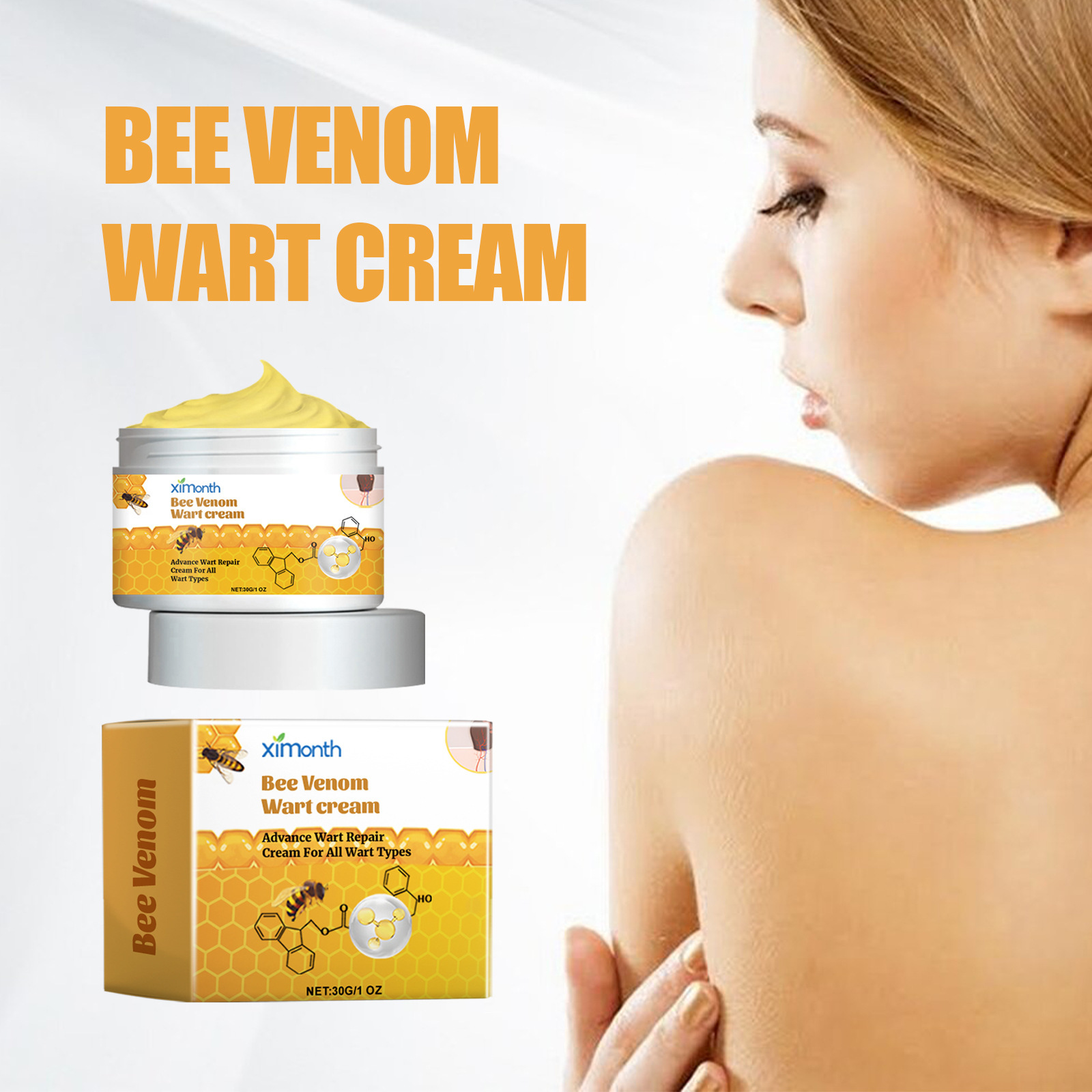 Bee Venom Skin Care Cream Gentle Cleansing Moisturizing Hydrating For Daily Face And Body External Nourishing Treatment
