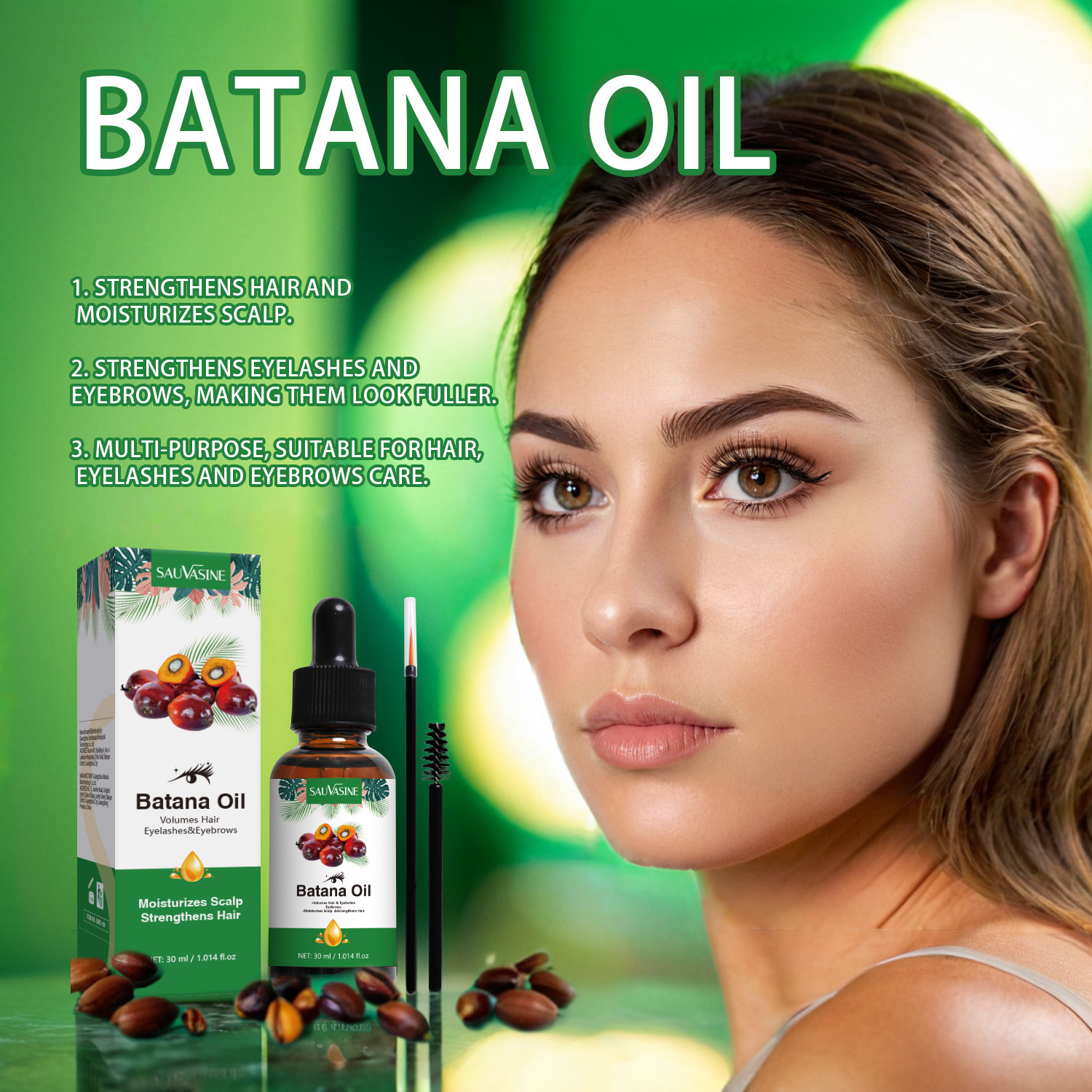 Batana Oil For Hair And Eyelash Nourishing Strengthening Growth Support Daily Care Treatment