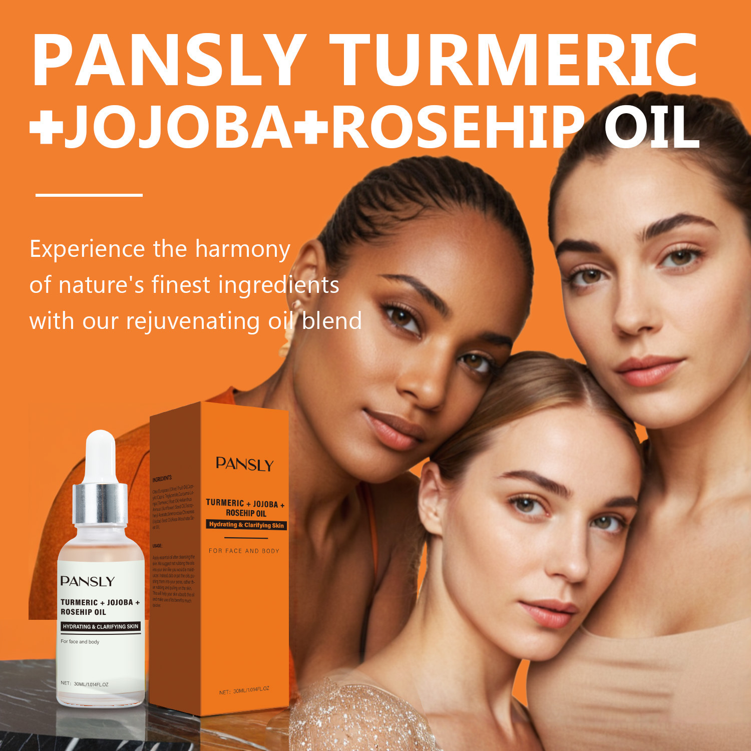 Turmeric Oil Jojoba Oil Rosehip Oil Blend Moisturizing Nourishing For Radiant Skin Daily Face And Body Treatment 30ml