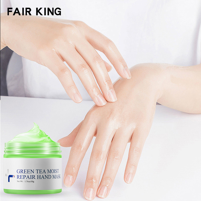 Green Tea Hand Mask Moisturizing Softening Exfoliating For Dry Rough Hands Daily Nourishing Care 50g