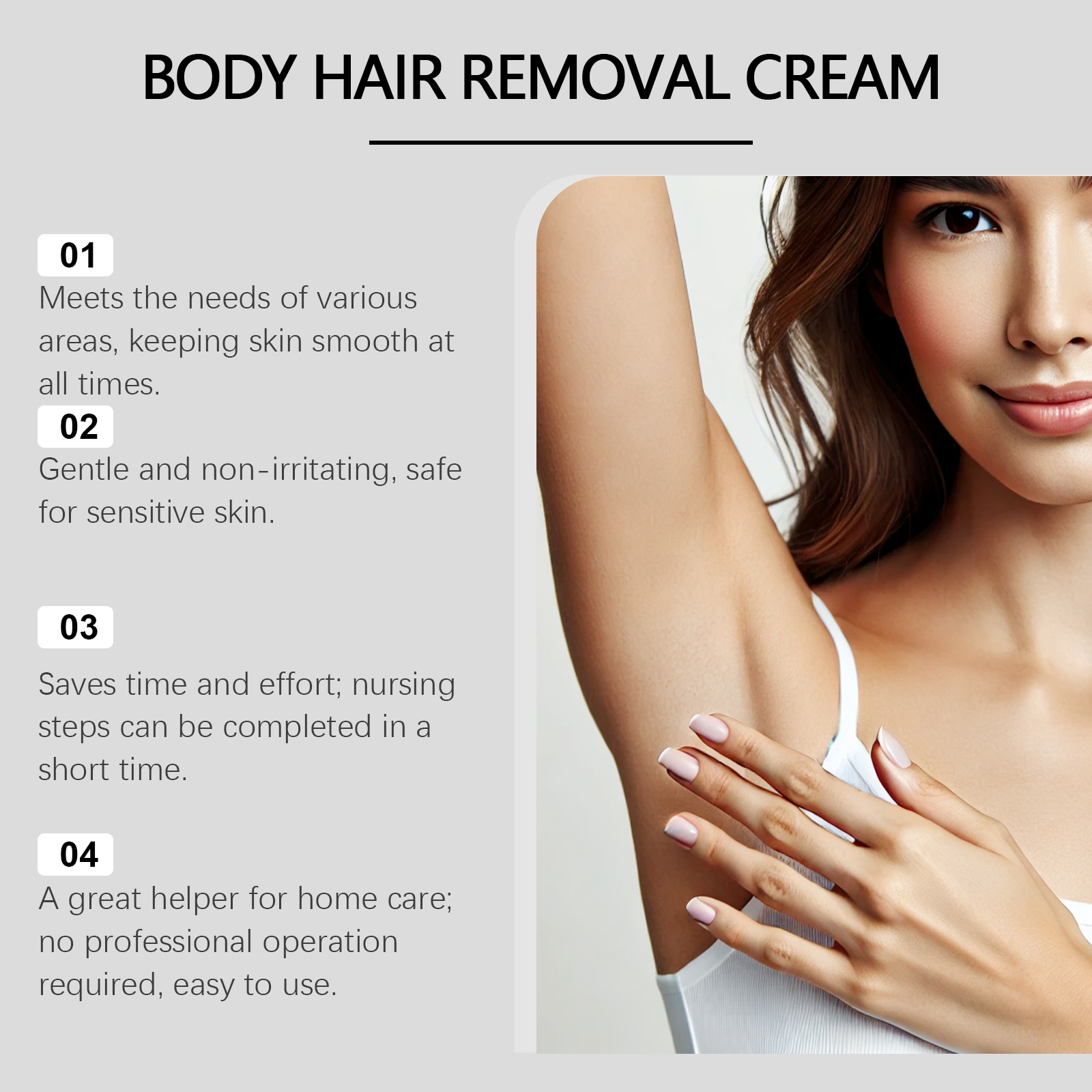 Body Hair Removal Cream Mild Fast Depilation Odorless Daily Body Cleansing Portable Skincare Product Gentle