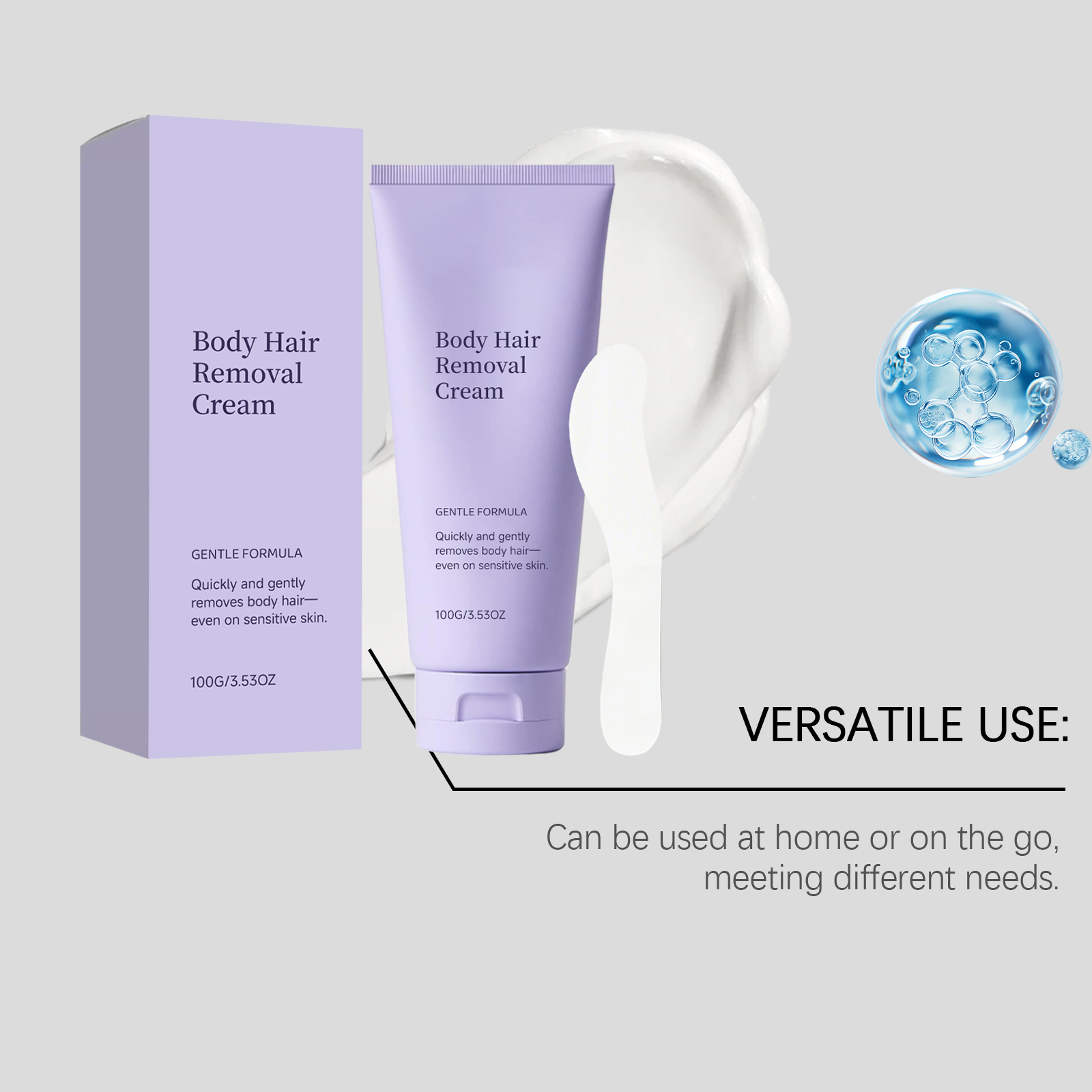 Body Hair Removal Cream Mild Fast Depilation Odorless Daily Body Cleansing Portable Skincare Product Gentle