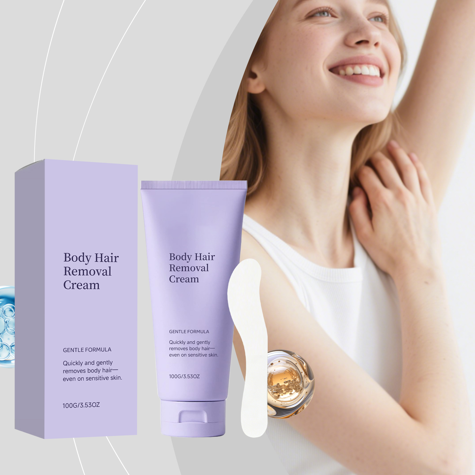Body Hair Removal Cream Mild Fast Depilation Odorless Daily Body Cleansing Portable Skincare Product Gentle