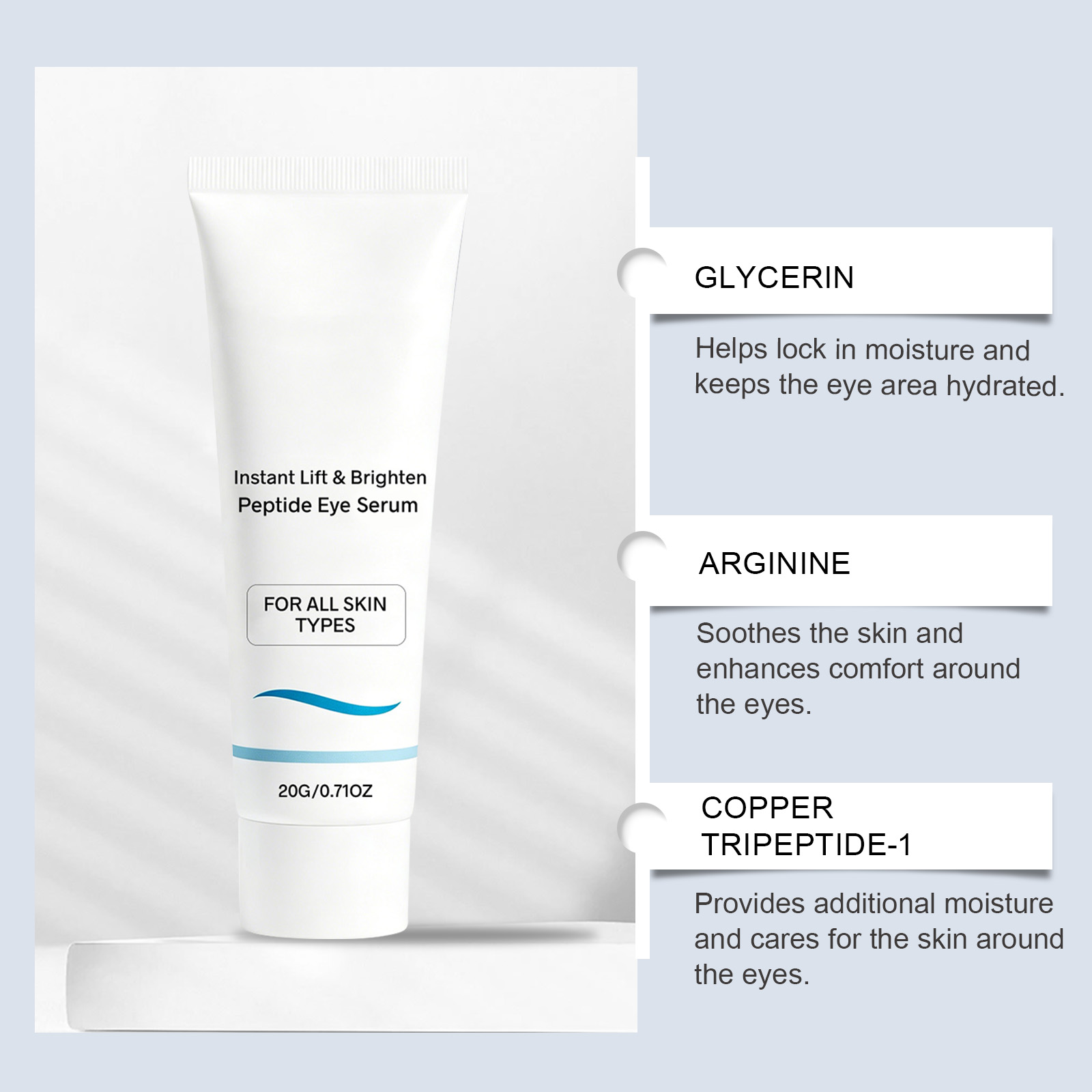 Eye Essence Mild Nourishing Hydrating Moisturizing Soft Delicate Daily Eye Skin Care Serum For Surrounding Area