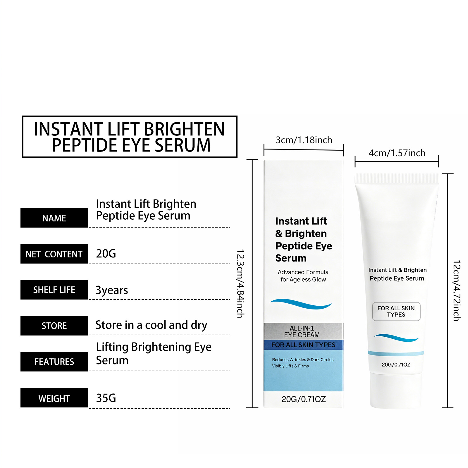 Eye Essence Mild Nourishing Hydrating Moisturizing Soft Delicate Daily Eye Skin Care Serum For Surrounding Area