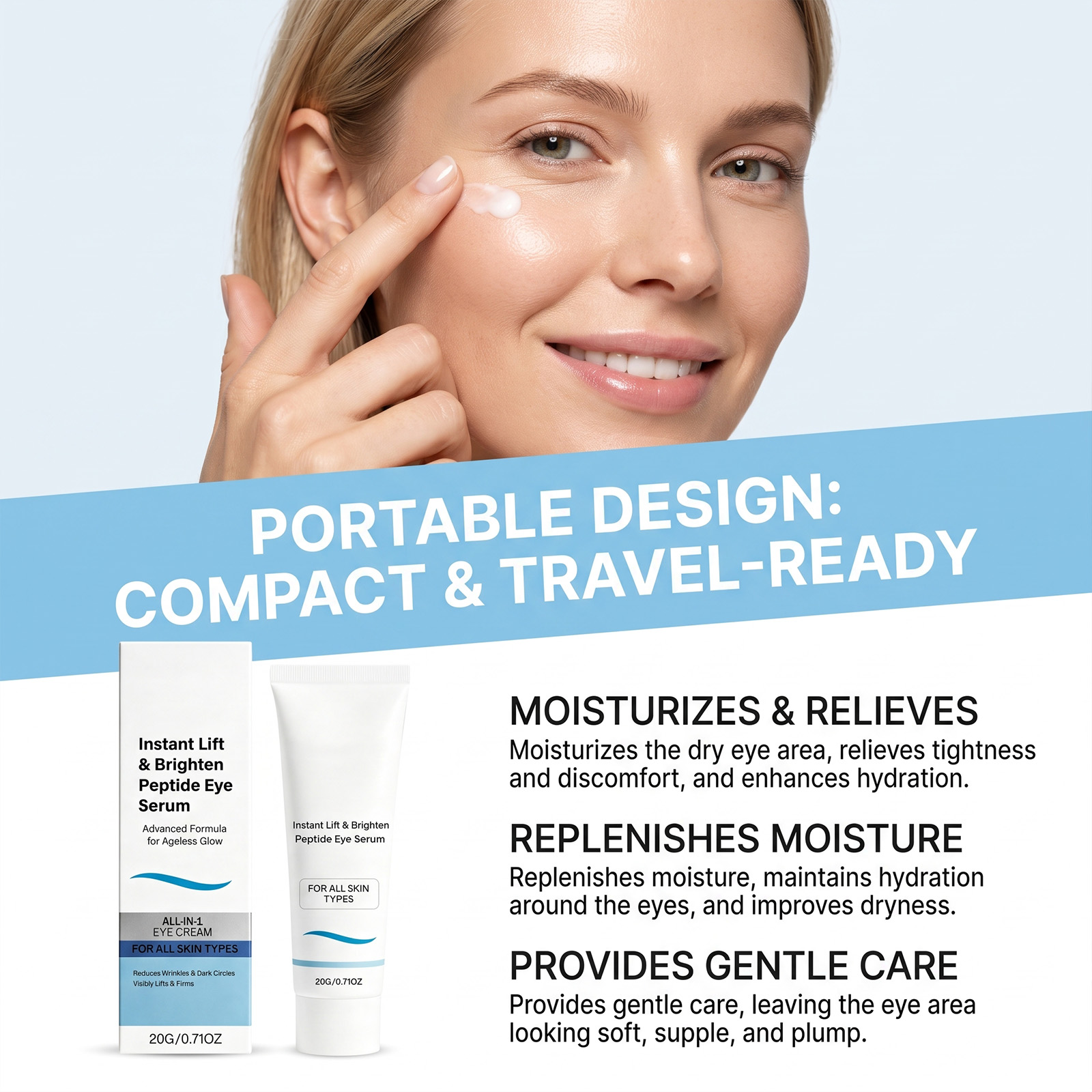 Eye Essence Mild Nourishing Hydrating Moisturizing Soft Delicate Daily Eye Skin Care Serum For Surrounding Area