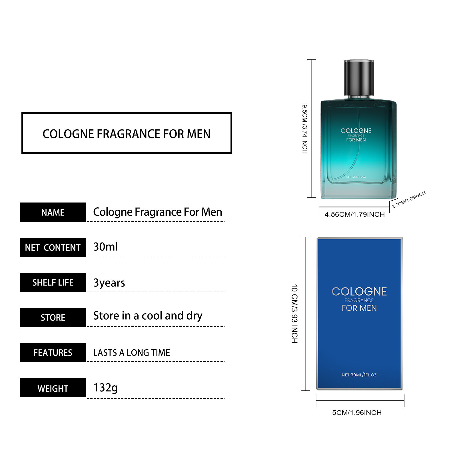 Men Charm Eau De Cologne Soft Deep Long Lasting Fragrance Layered Scent Portable Allure Aroma Daily Wear Occasion