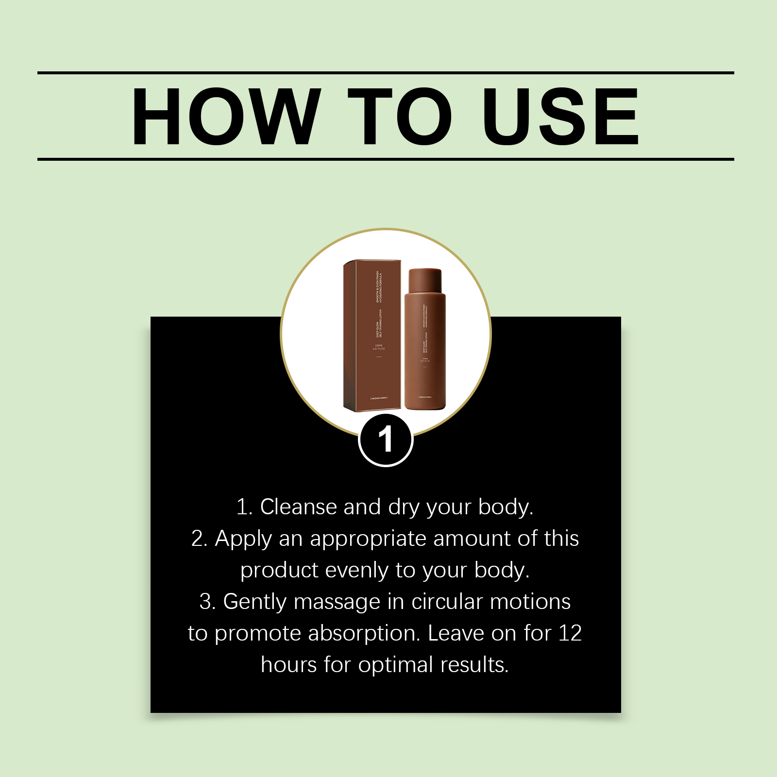 Dark Bronze Shine Self Tanning Lotion Hydrating Texture Light Smooth Even Skin Tone Daily Care