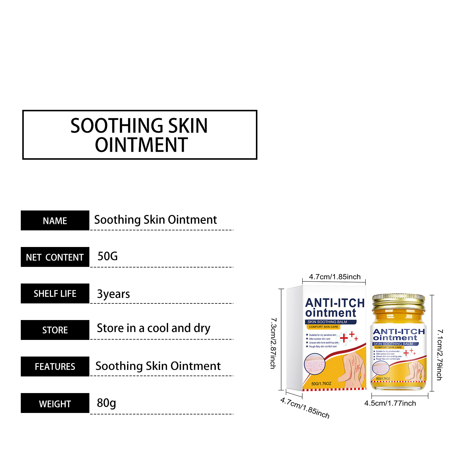 Skin Soothing Ointment Herbal Extract External Smoothing Moisturizing Nourishing Repair Partial Skin Dry Rough Texture Care