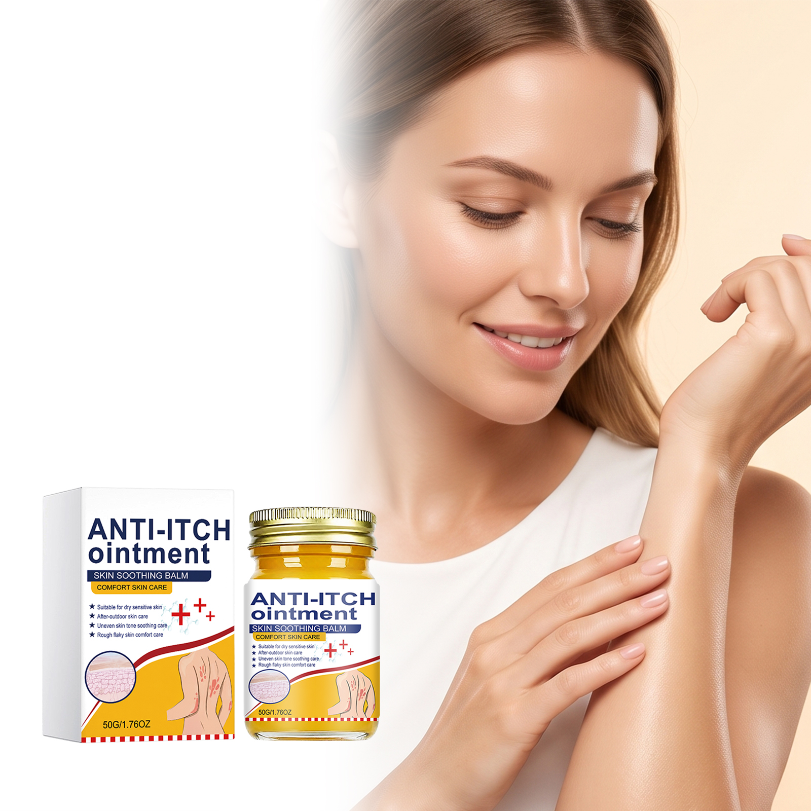 Skin Soothing Ointment Herbal Extract External Smoothing Moisturizing Nourishing Repair Partial Skin Dry Rough Texture Care