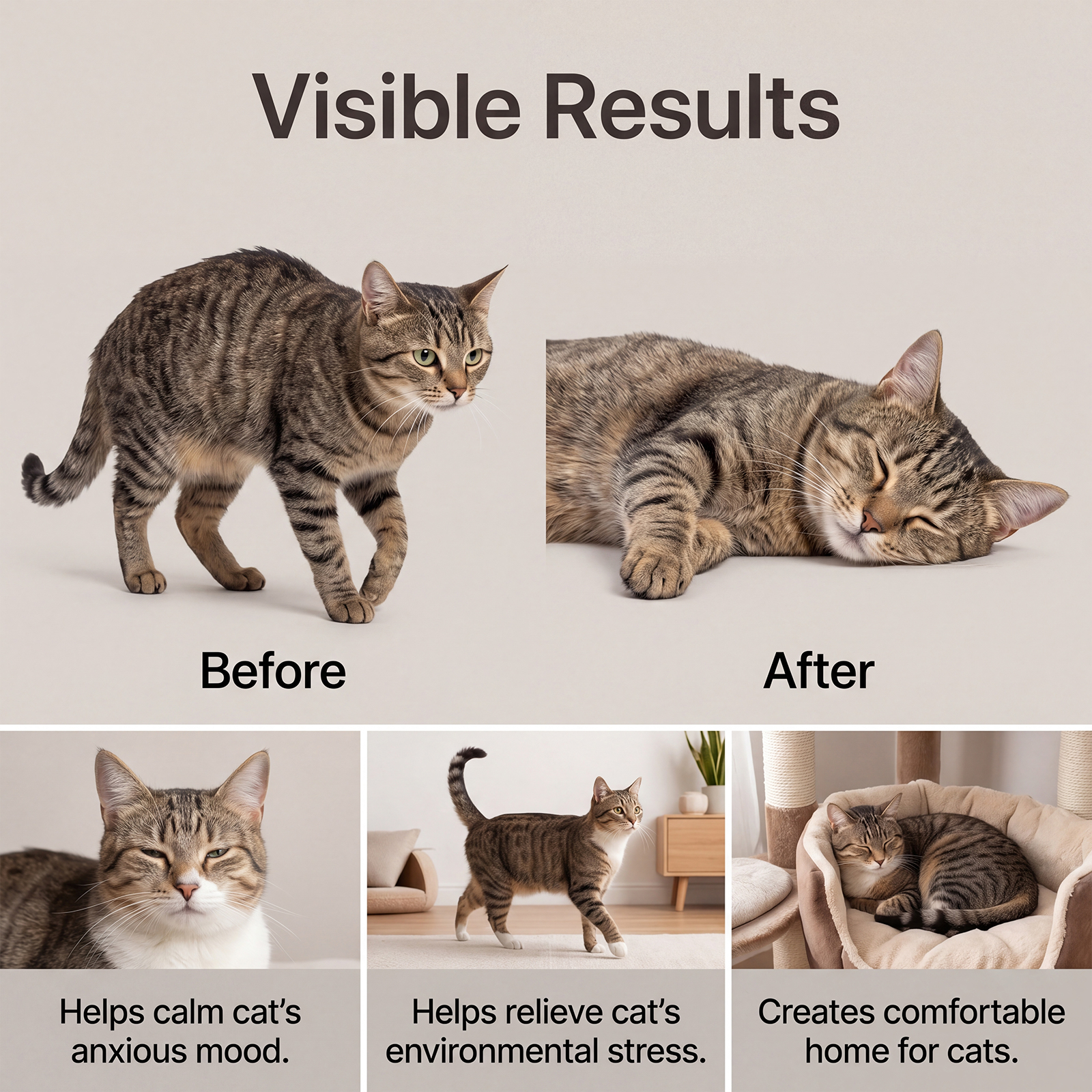 Cat Care Beads Fresh Lemon Scent Calm Kitty Mood Fit Household Environment Changes Daily Indoor Use Gentle Fragrance Pellets