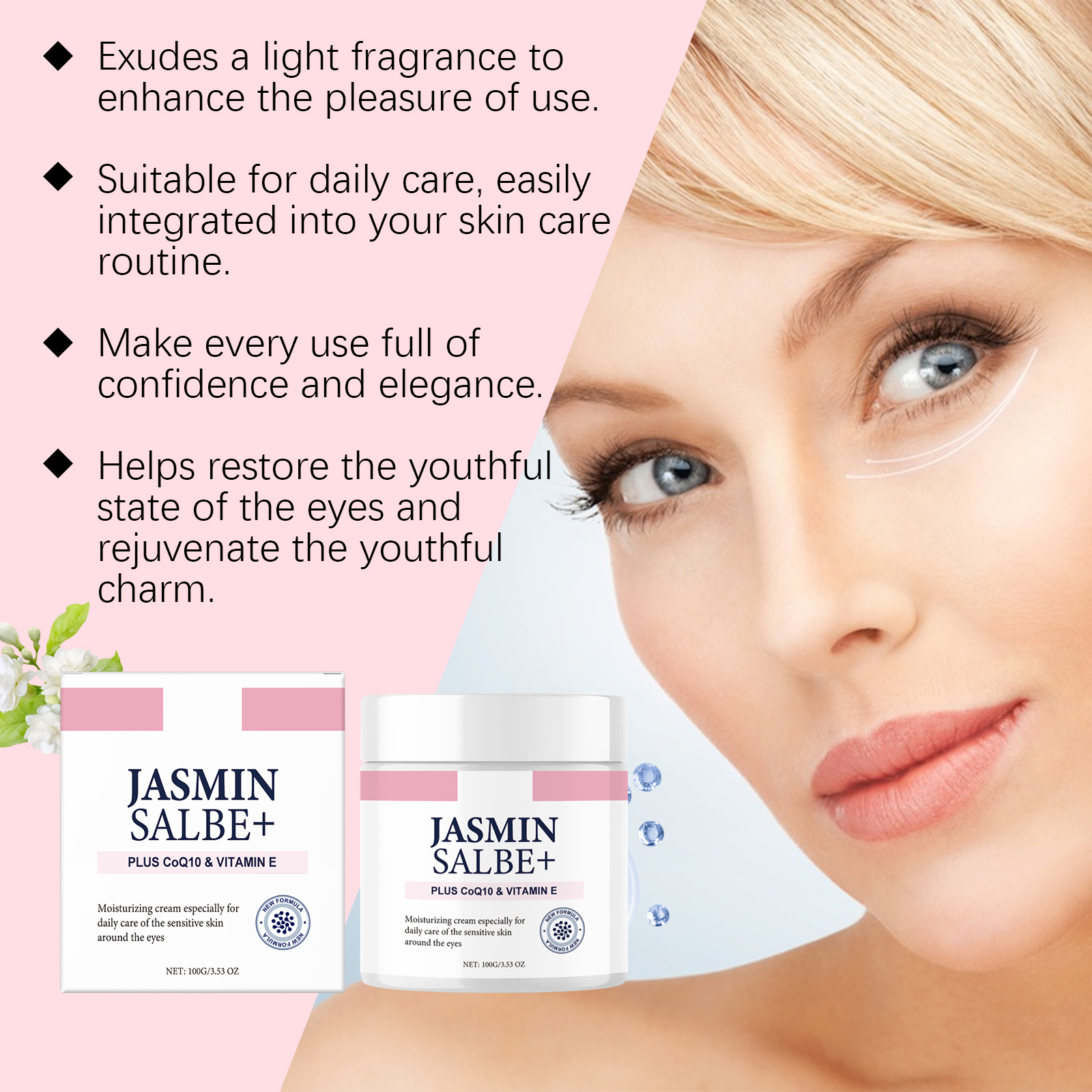 Collagen Moisturizing Eye Cream Nourish Skin Hydrate Brighten Elastic Smooth Daily Apply Skin Care For Eye Area