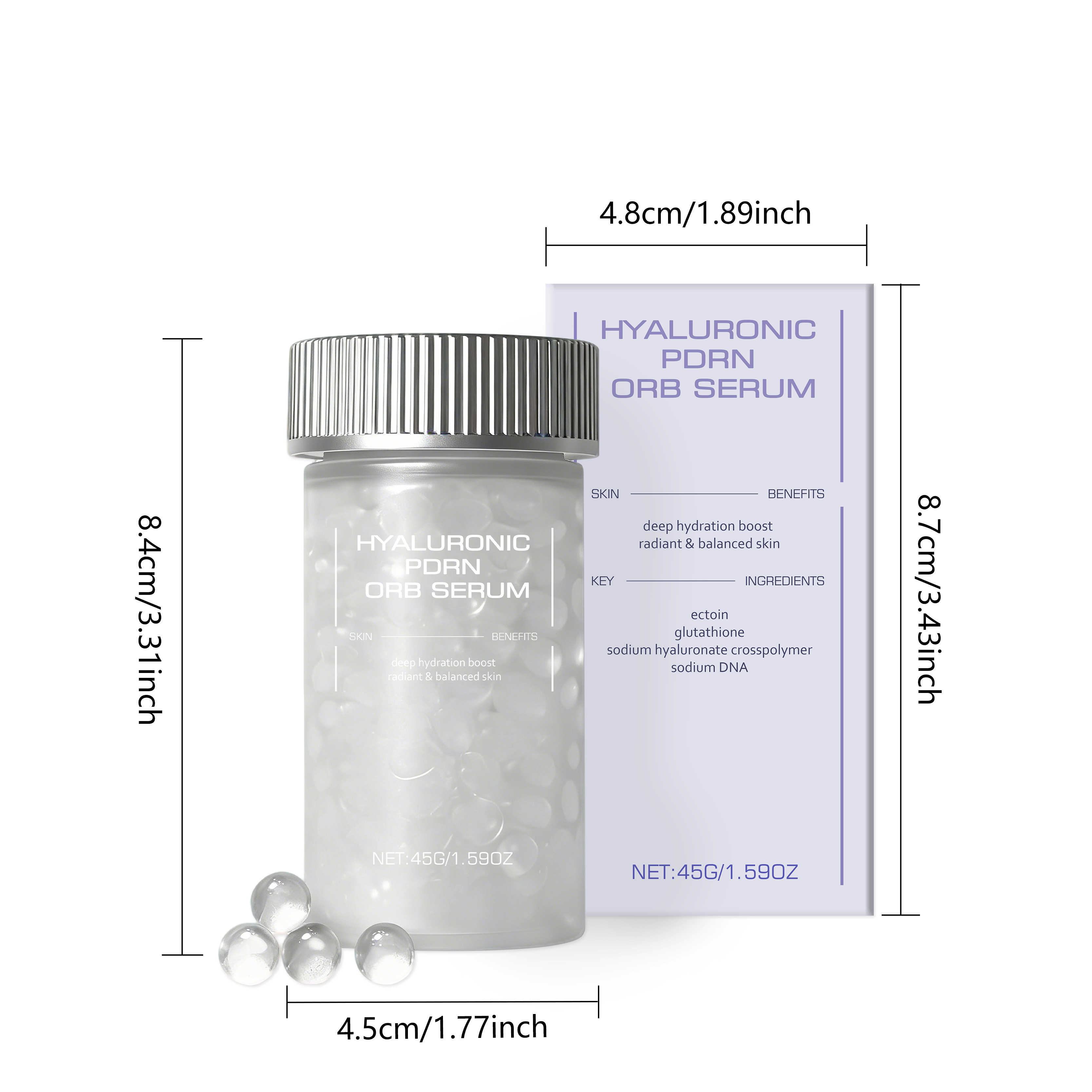 Hyaluronic Acid Spherical Essence Gentle Massage Soft Smooth Hydrating Nourishing Moisturizing Facial Skin Care Liquid