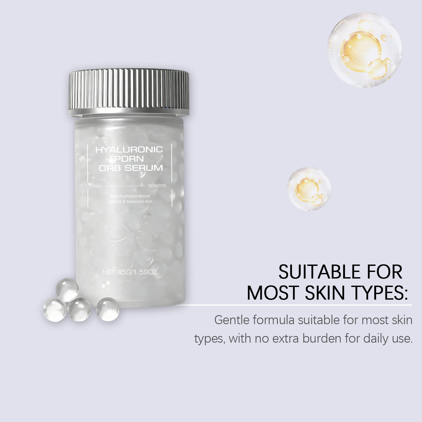 Hyaluronic Acid Spherical Essence Gentle Massage Soft Smooth Hydrating Nourishing Moisturizing Facial Skin Care Liquid