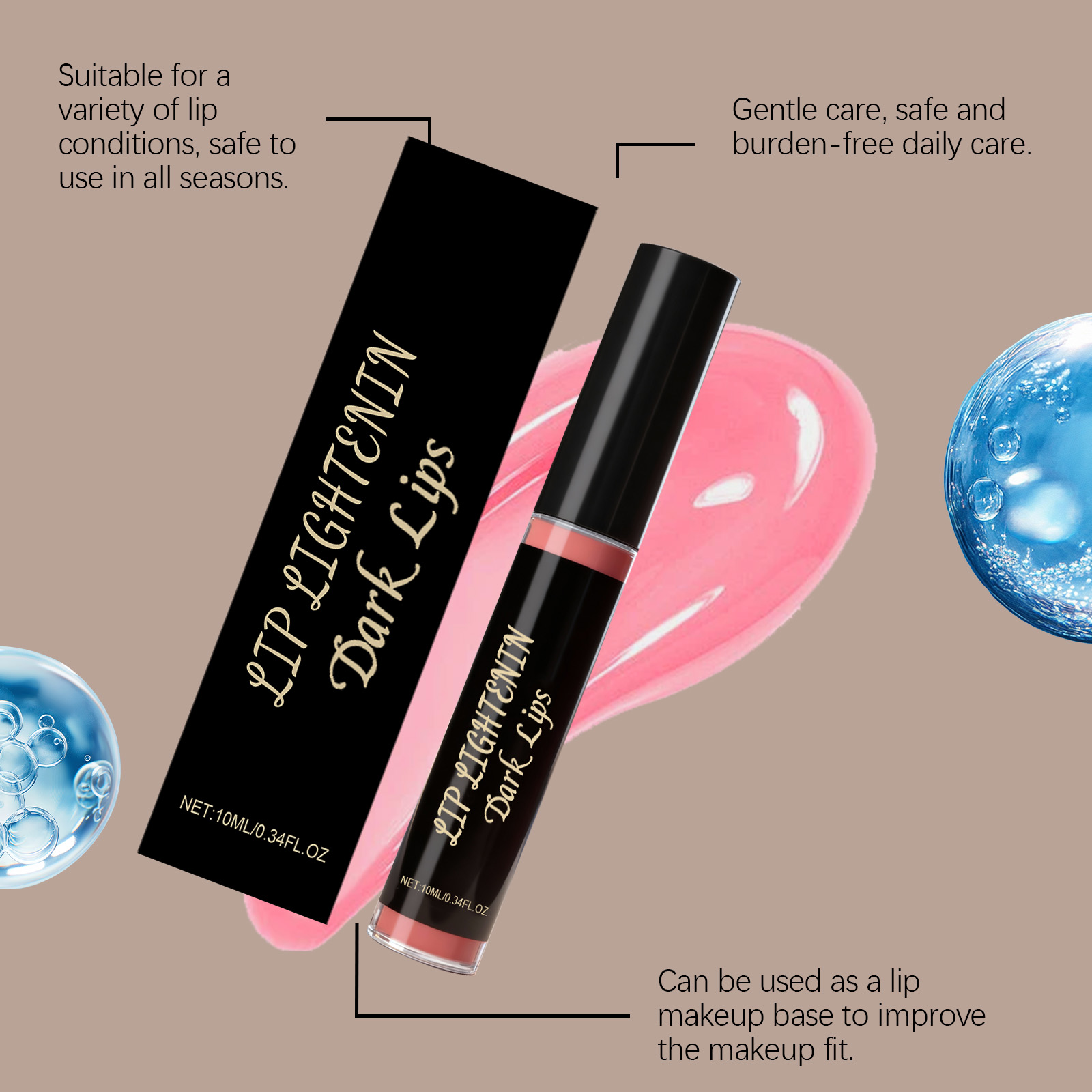 Pink Moisturizing Nourishing Lip Oil Daily Mild Hydrating Glossy Soft Portable Lip Care