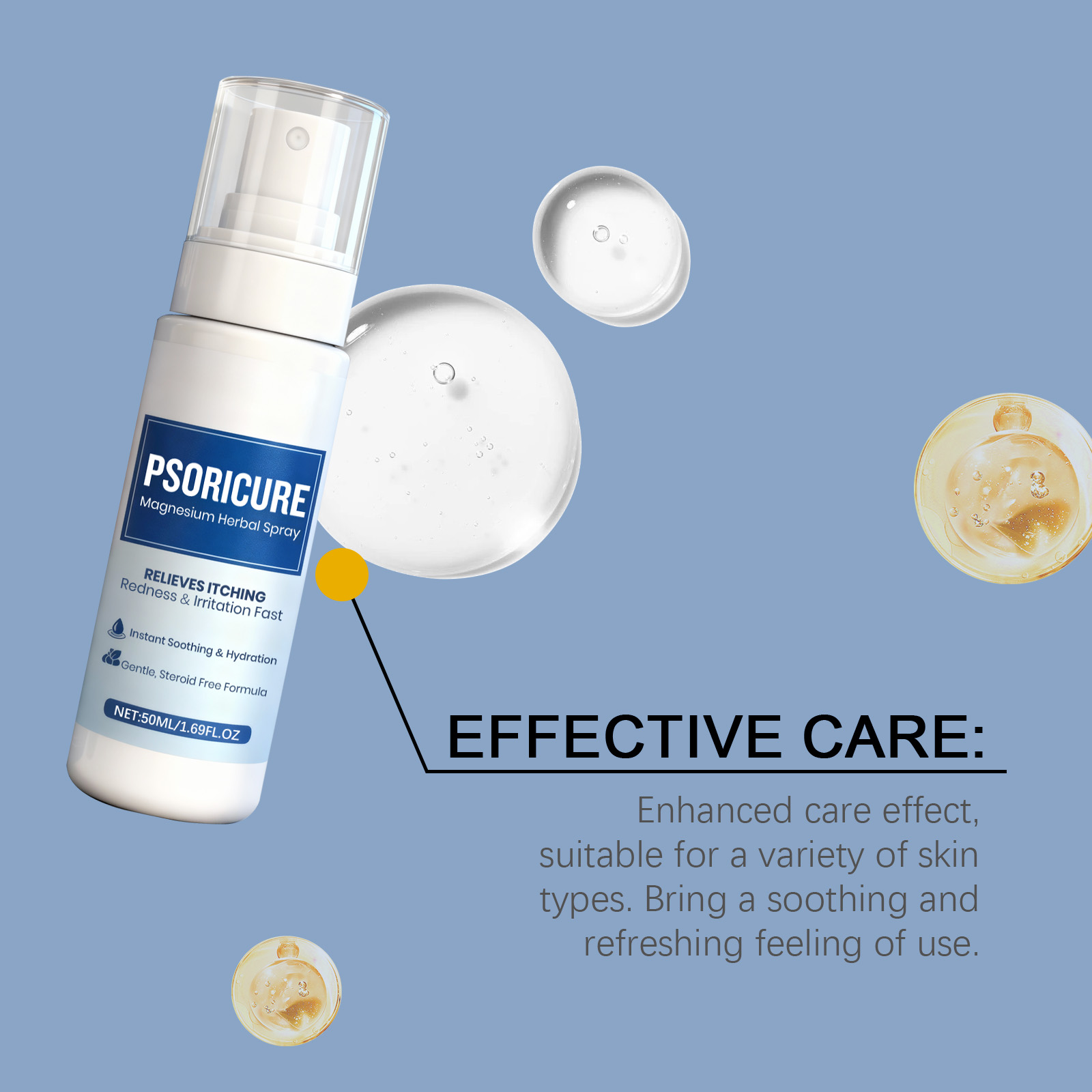 Magnesium Herbal Care Spray Mild Formula Refreshing Hydrating Soothing Comfort Skin Daily Treatment