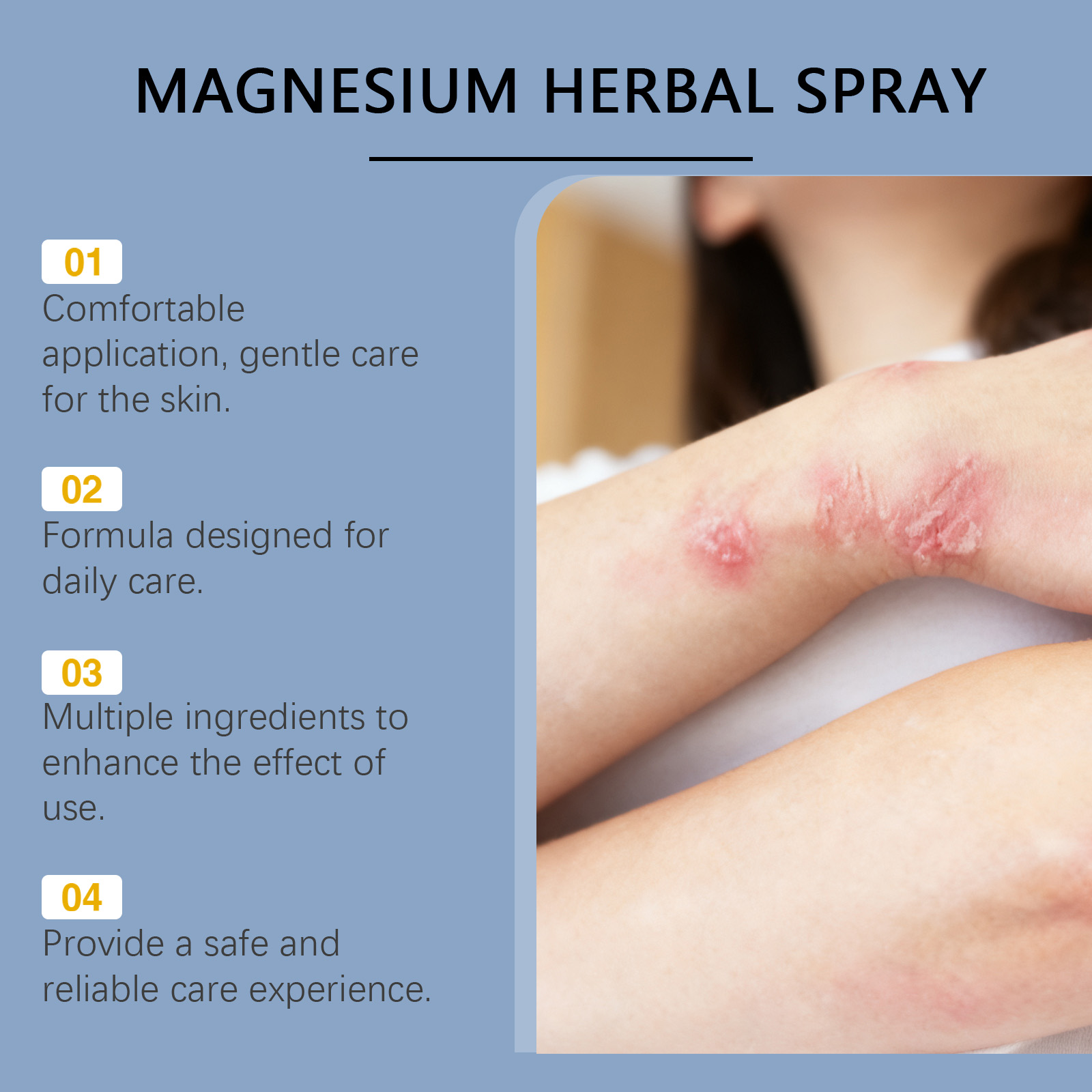 Magnesium Herbal Care Spray Mild Formula Refreshing Hydrating Soothing Comfort Skin Daily Treatment