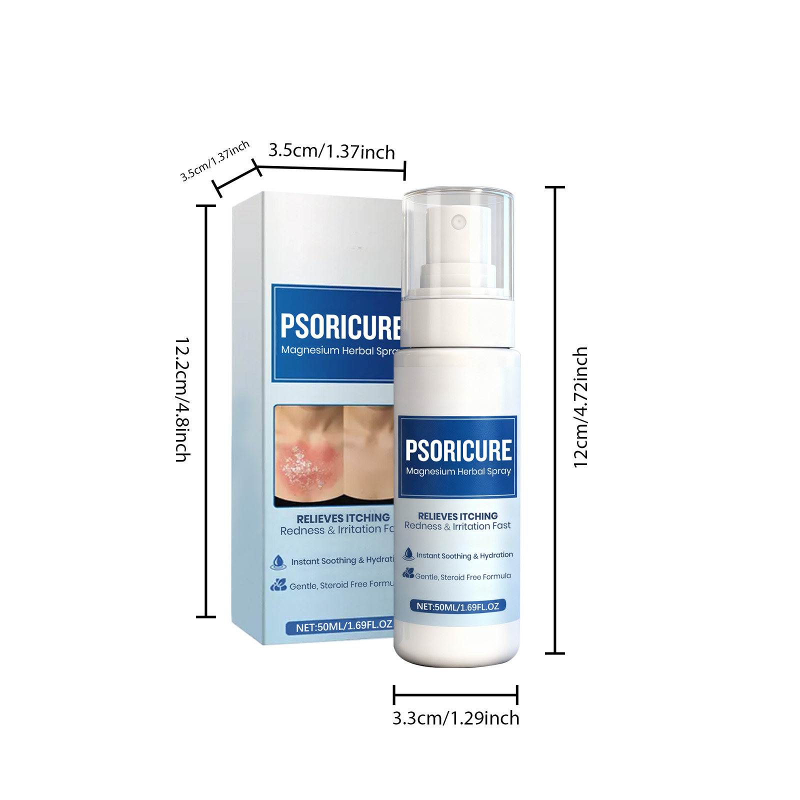 Magnesium Herbal Care Spray Mild Formula Refreshing Hydrating Soothing Comfort Skin Daily Treatment