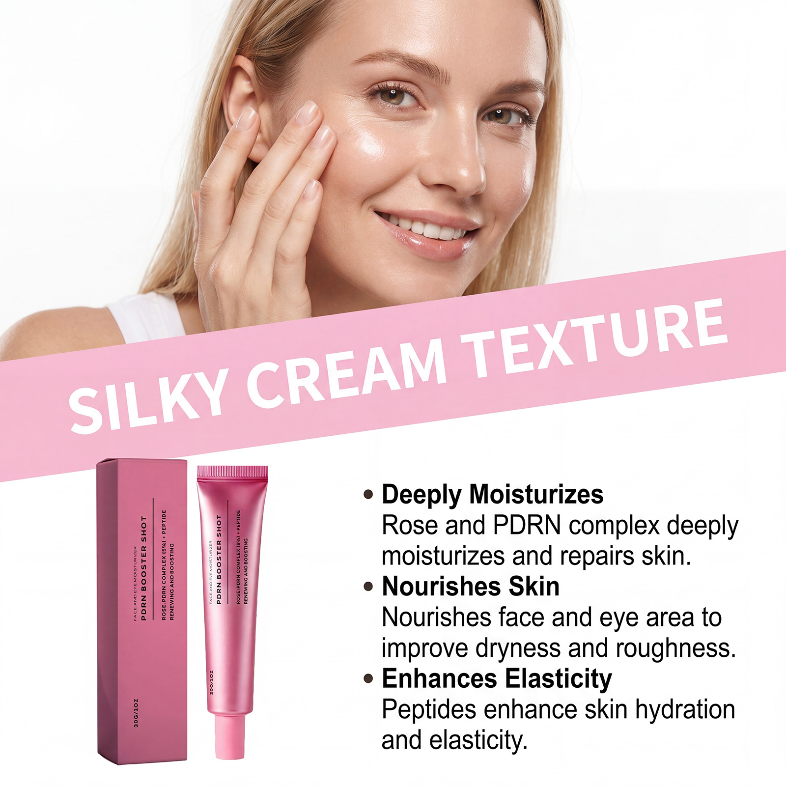 Rose Moisturizing Cream Hydrating Soothing Smoothing Refreshing Delicate Soft Repair Rough Skin Brighten Complexion Gentle Care