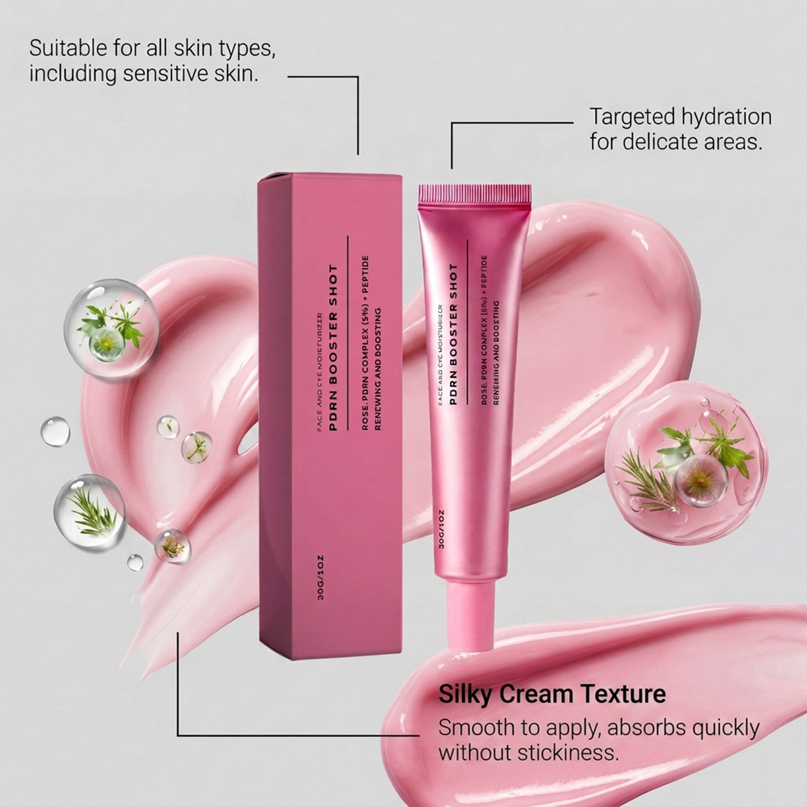 Rose Moisturizing Cream Hydrating Soothing Smoothing Refreshing Delicate Soft Repair Rough Skin Brighten Complexion Gentle Care