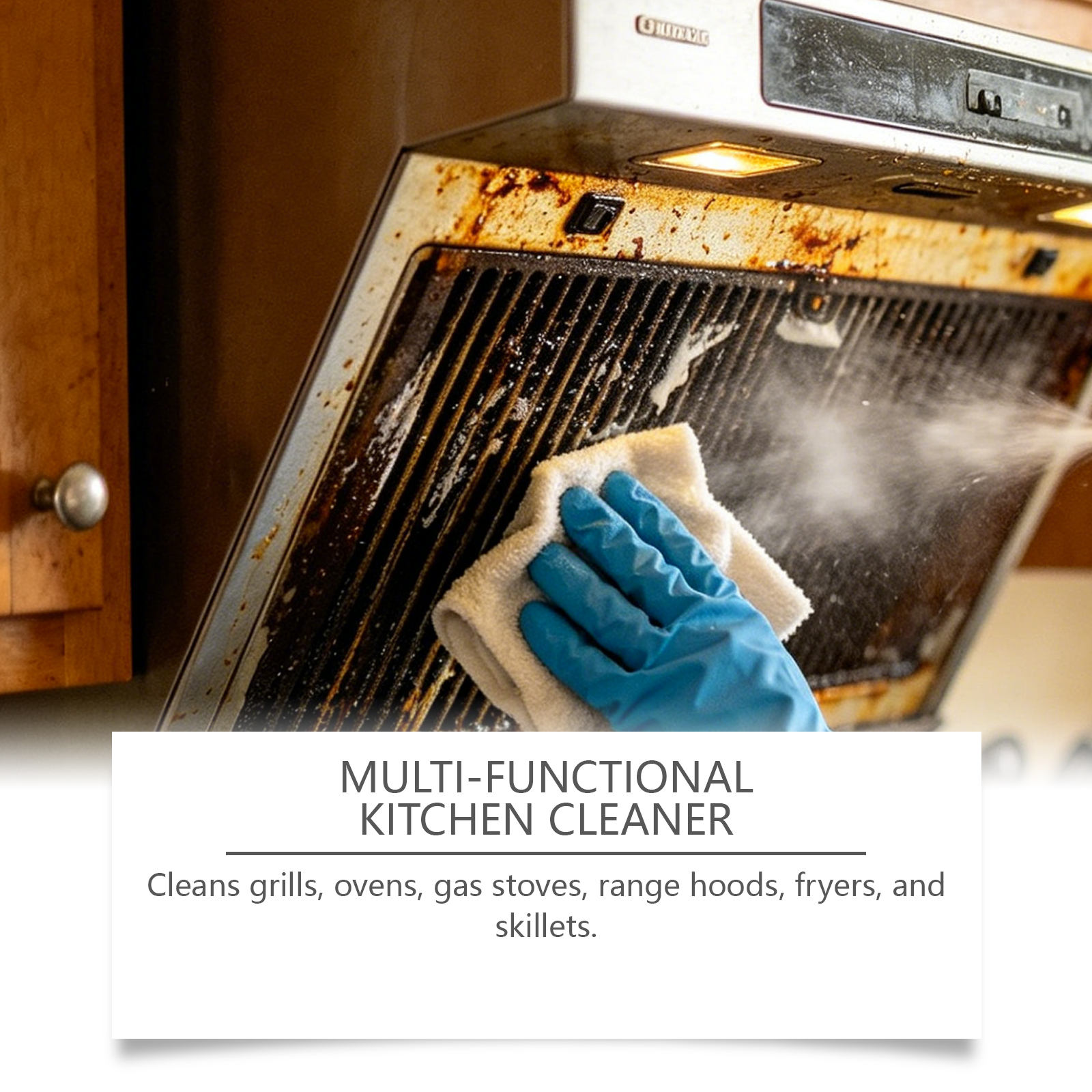 Kitchen Grease Cleaning Spray Mild Formula Care Household Stove Range Hood Remove Oil Stains Dirt
