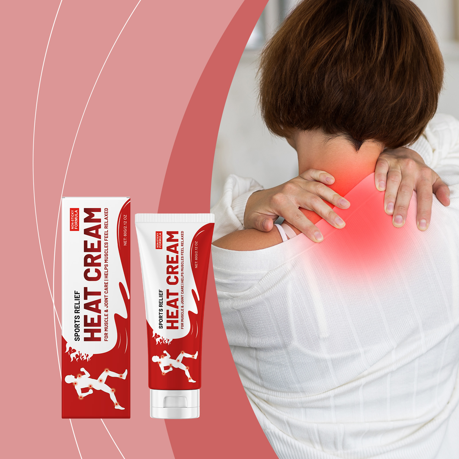 Sports Gentle Warm Cream Mild Formula Joint Skin Daily Care Moist Light Comfort Nursing Ointment