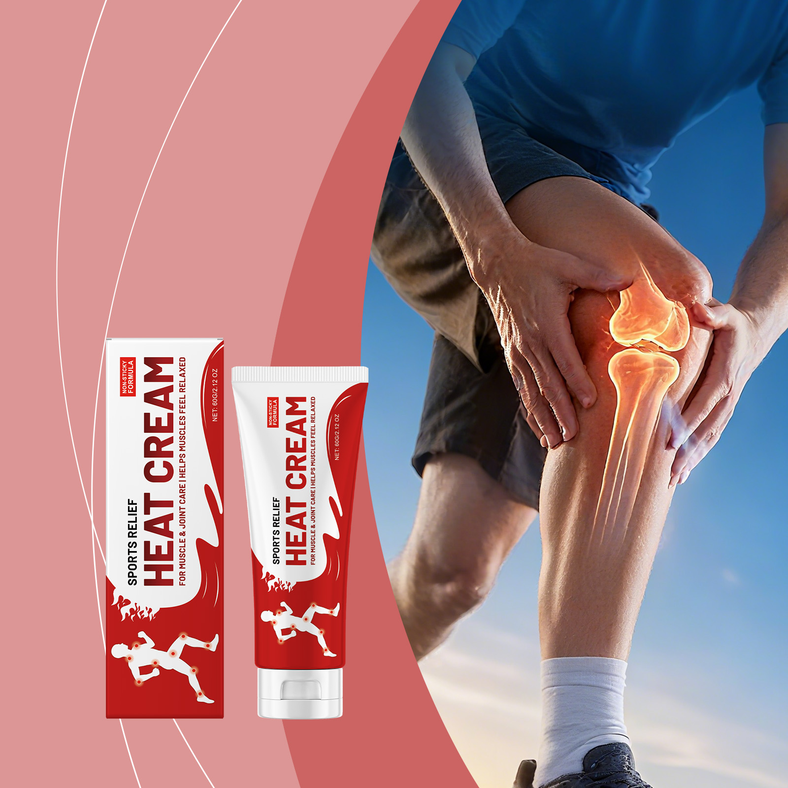 Sports Gentle Warm Cream Mild Formula Joint Skin Daily Care Moist Light Comfort Nursing Ointment