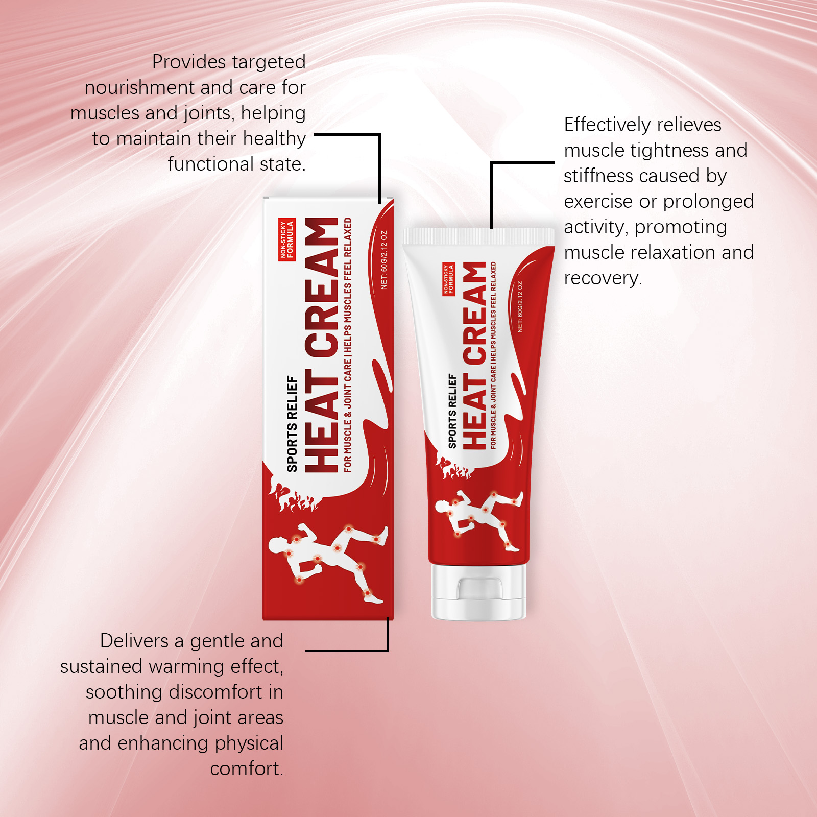 Sports Gentle Warm Cream Mild Formula Joint Skin Daily Care Moist Light Comfort Nursing Ointment