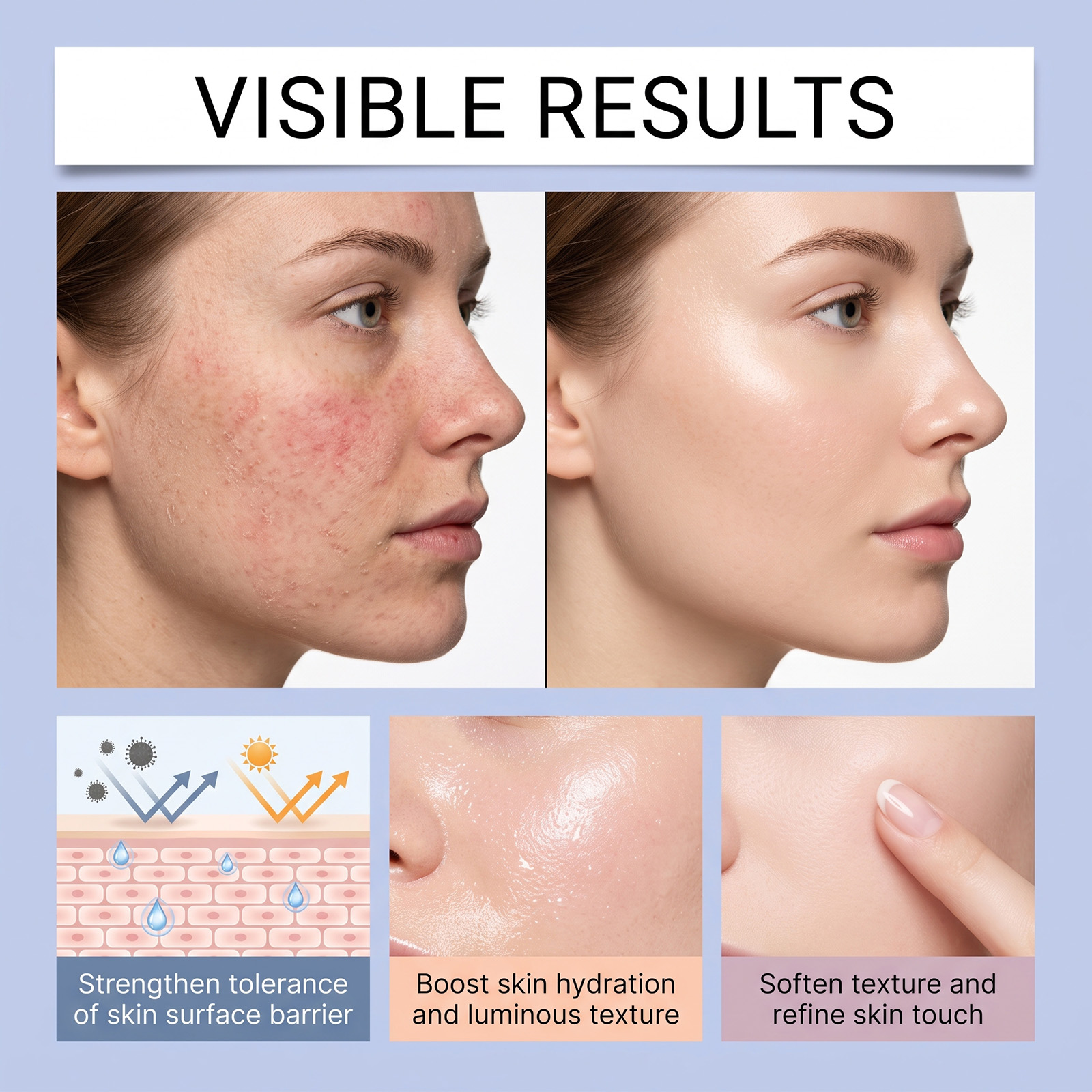 Facial Moisturizing Cream Light Texture Tender Delicate Hydrating Moisturize Facial Skin Daily Skin Care