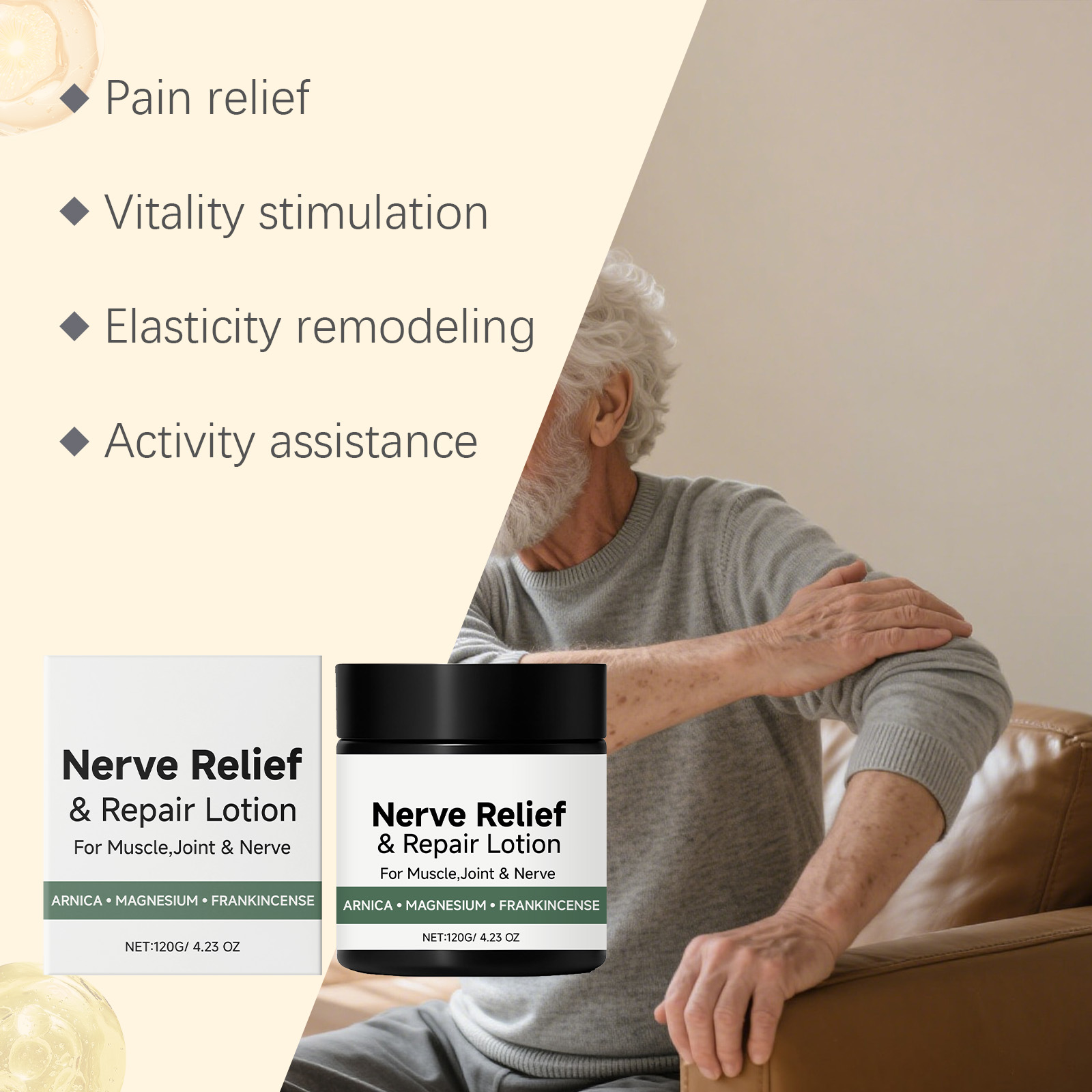 Joint Care Cream Mild Moisturizing Body Joint Knee Comfort Daily External Smear Massage Lotion